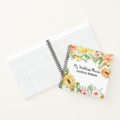 Carnet Wedding planner Moderne Aquarelle Florale Roses (Intérieur)