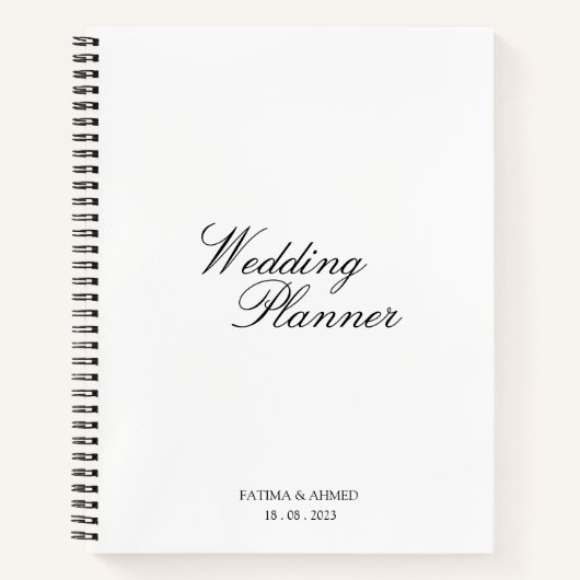 Carnet Wedding planner musulman musulman minimal (Devant)