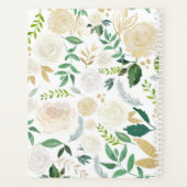 Carnet Wedding planner or blanc chic (Dos)