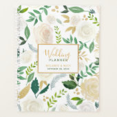 Carnet Wedding planner or blanc chic (Devant)
