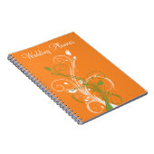 Carnet Wedding planner orange vert blanc (Côté Droit)