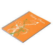 Carnet Wedding planner orange vert blanc (Côté gauche)