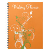 Carnet Wedding planner orange vert blanc (Devant)