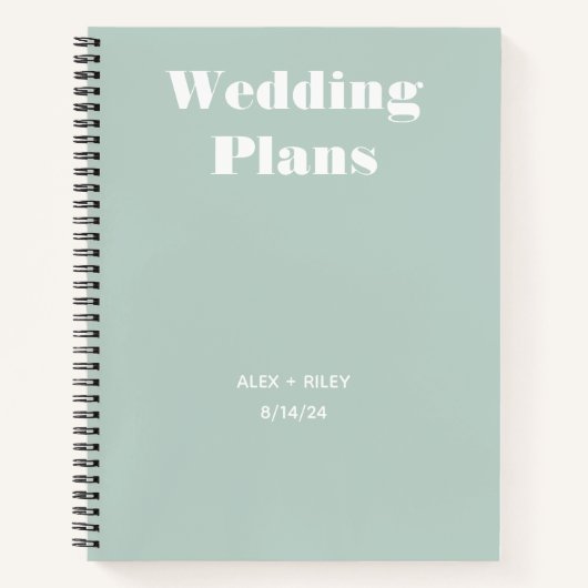 Carnet Wedding planner personnalisé (Devant)