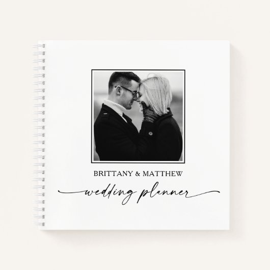 Carnet Wedding planner photo Calligraphy Ink noir blanc (Devant)