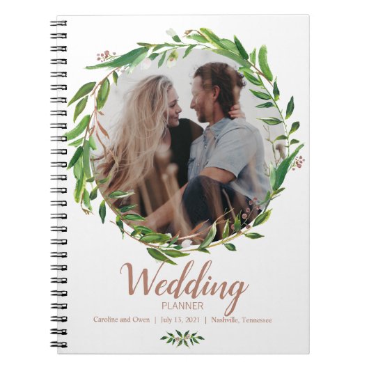Carnet Wedding planner photo de la couronne de Laurel Bot (Devant)