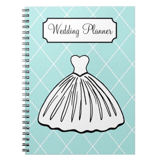 Carnet Wedding planner Retro Aqua (Devant)
