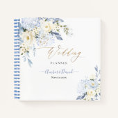 Carnet Wedding planner ROSE H2 BLUE HYDE CRÈME (Devant)