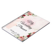 Carnet Wedding planner Rose personnalisé (Côté gauche)