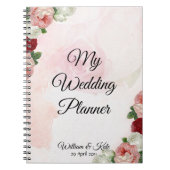 Carnet Wedding planner Rose personnalisé (Devant)