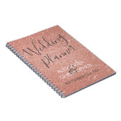 Carnet Wedding planner rose - Rose Parties scintillant d' (Côté Droit)