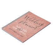 Carnet Wedding planner rose - Rose Parties scintillant d' (Côté gauche)