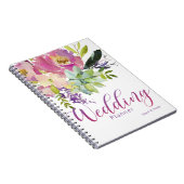 Carnet Wedding planner Succulent de fleurs d'aquarelle (Côté Droit)