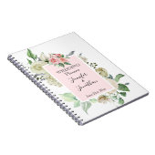 Carnet Wedding planner traditionnel rose et rose blanche (Côté Droit)