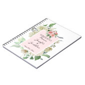 Carnet Wedding planner traditionnel rose et rose blanche (Côté gauche)