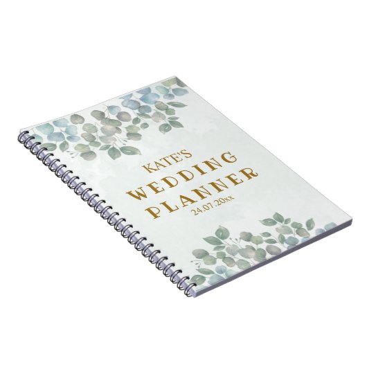 Carnet Wedding planner vert Eucalyptus (Côté Droit)