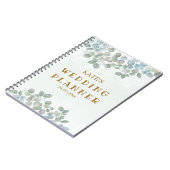 Carnet Wedding planner vert Eucalyptus (Côté gauche)