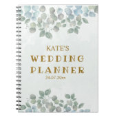 Carnet Wedding planner vert Eucalyptus (Devant)