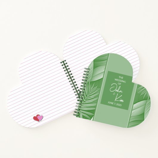 Carnet Wedding planner vert tropical (Intérieur)
