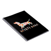 Carnet Weenie Mama Dachshund floral (Côté Droit)