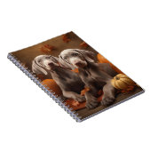 Carnet Weimaraner Chiot Automne Citrouille délice (Côté Droit)