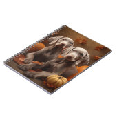 Carnet Weimaraner Chiot Automne Citrouille délice (Côté gauche)