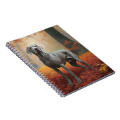 Carnet Weimaraner en automne Leaves automne Inspire (Côté Droit)