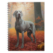 Carnet Weimaraner en automne Leaves automne Inspire (Devant)