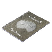 Carnet Welcome Beach House Location de sable Dollar Photo (Côté gauche)