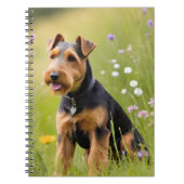 Carnet Welsh Terrier Dans Fleur sauvage Meadow (Devant)