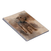 Carnet Welsh Terrier sur un Arrière - plan Brown tacheté (Côté Droit)