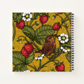 Carnet Wens et fraises sur mustrard (Dos)