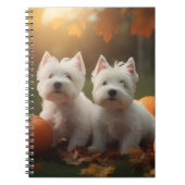 Carnet West Highland White Terrier Chiot Citrouille d'aut (Devant)