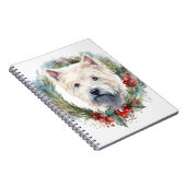 Carnet West Highland White Terrier Wire de Noël (Côté Droit)
