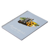 Carnet Western Boots tournesol Mariage rustique (Côté gauche)