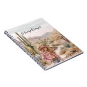 Carnet Western Cactus Desert Blond Cowgirl (Côté Droit)