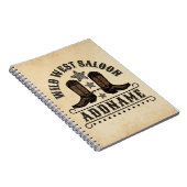 Carnet Western Cowboy Boots AJOUTER LE NOM Sheriff Spurs  (Côté Droit)