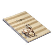 Carnet Western Farm Cream Stripes Horse (Côté Droit)