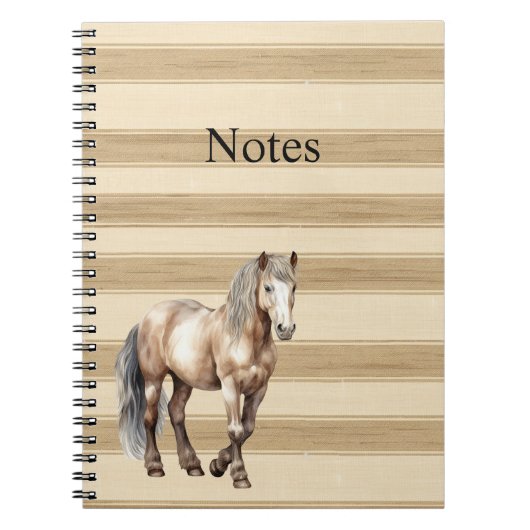 Carnet Western Farm Cream Stripes Horse (Devant)