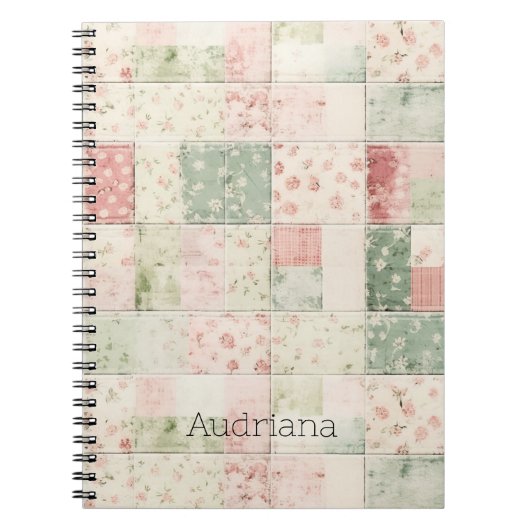Carnet Western Mint Pink Floral Quilt Patterns (Devant)