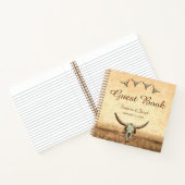 Carnet Western Rustic Mariage Pays Vache Taureau crâne (Intérieur)