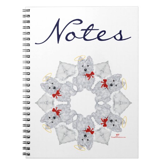 Carnet Westie Ange Flocon de Neige (Devant)