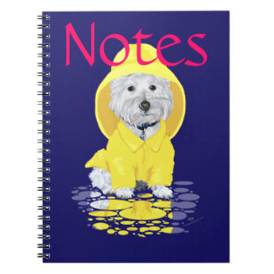 Carnet Westie chien Avril pluies