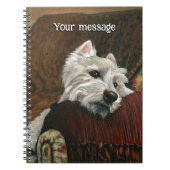 Carnet Westie sur canapé (Devant)