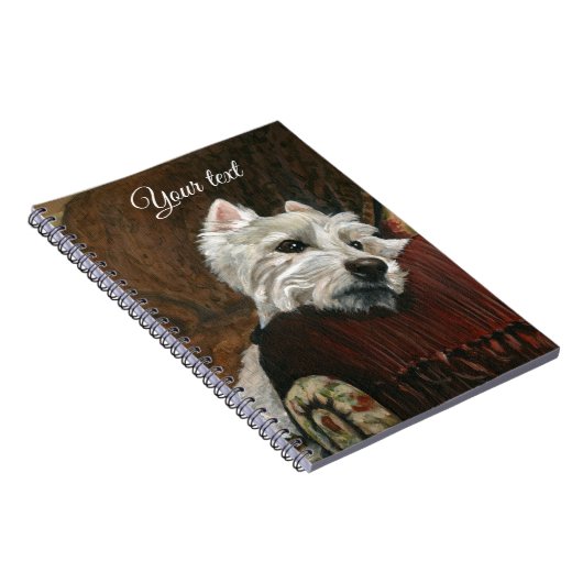 Carnet Westie sur canapé (Côté Droit)