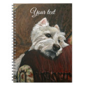 Carnet Westie sur canapé (Devant)
