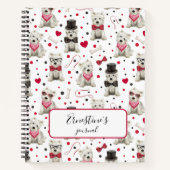 Carnet Westies blanches avec accessoires Whimsical (Devant)