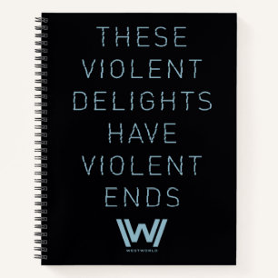Carnet Westworld Citation de typographie "Plaisirs viol