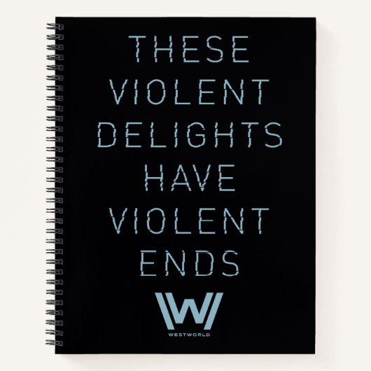 Carnet Westworld | Citation de typographie "Plaisirs viol (Devant)