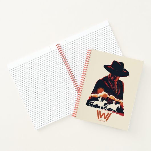 Carnet Westworld | Homme en Silhouette du désert noir (Intérieur)